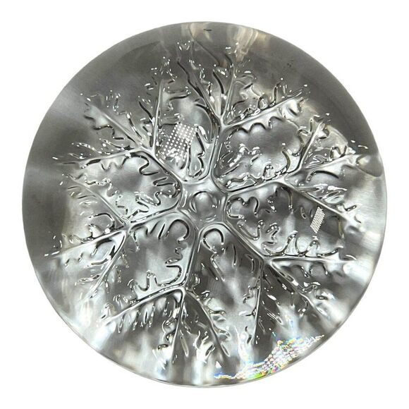 Cristal France Vintage Snowflake 2” Tall Paperweight Lead Crystal Made In France - Picture 1 of 5